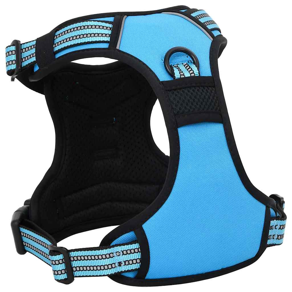 Arnés para perros con bandas reflectantes ajustables azul L