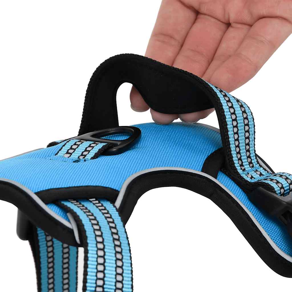 Arnés para perros con bandas reflectantes ajustables azul L