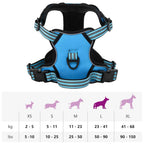 Arnés para perros con bandas reflectantes ajustables azul L