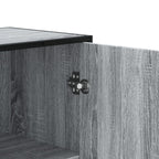 Aparador alto madera de ingeniería gris Sonoma 68x35x139 cm