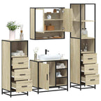 Conjunto de muebles de baño 2 piezas madera maciza de mango