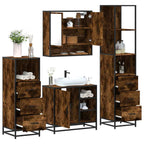 Conjunto de muebles de baño 2 piezas madera maciza de mango
