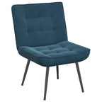 Sillón de relax con reposapiés terciopelo azul