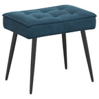 Sillón de relax con reposapiés terciopelo azul