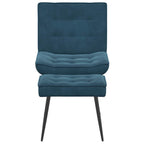 Sillón de relax con reposapiés terciopelo azul