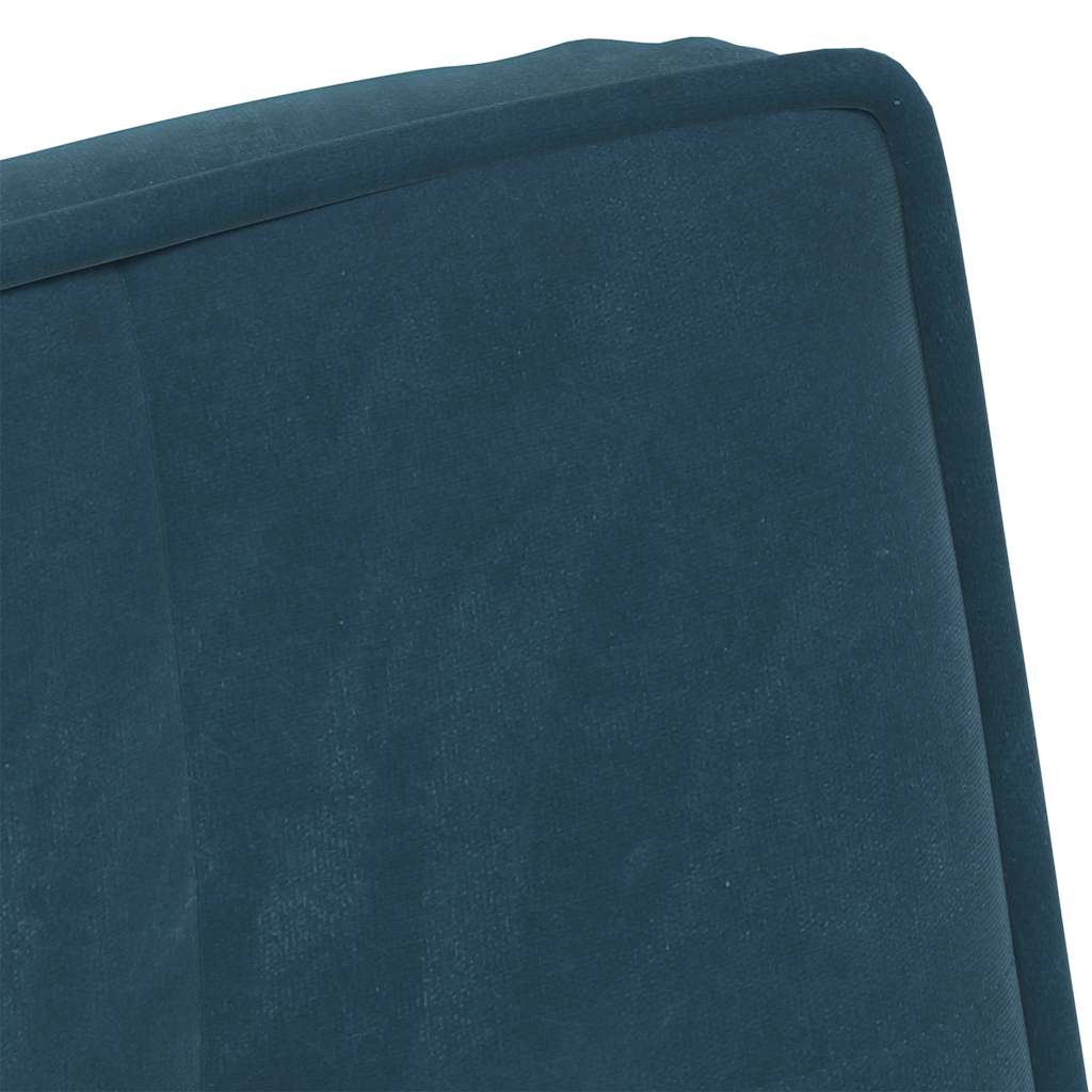 Sillón de relax con reposapiés terciopelo azul