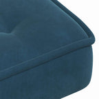 Sillón de relax con reposapiés terciopelo azul