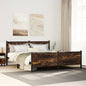 Estructura cama con cabecero sin colchón marrón roble 100x190cm