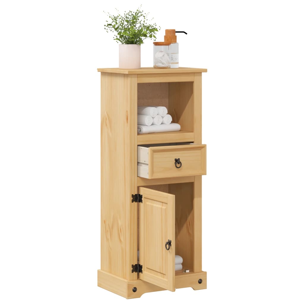 Armario de baño Corona madera maciza de pino 45x33x110 cm