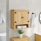 Armario de baño Corona madera maciza de pino 70x33x71,5 cm