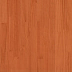 Cama alta de criança com escada, madeira maciça castanha 80x200 cm