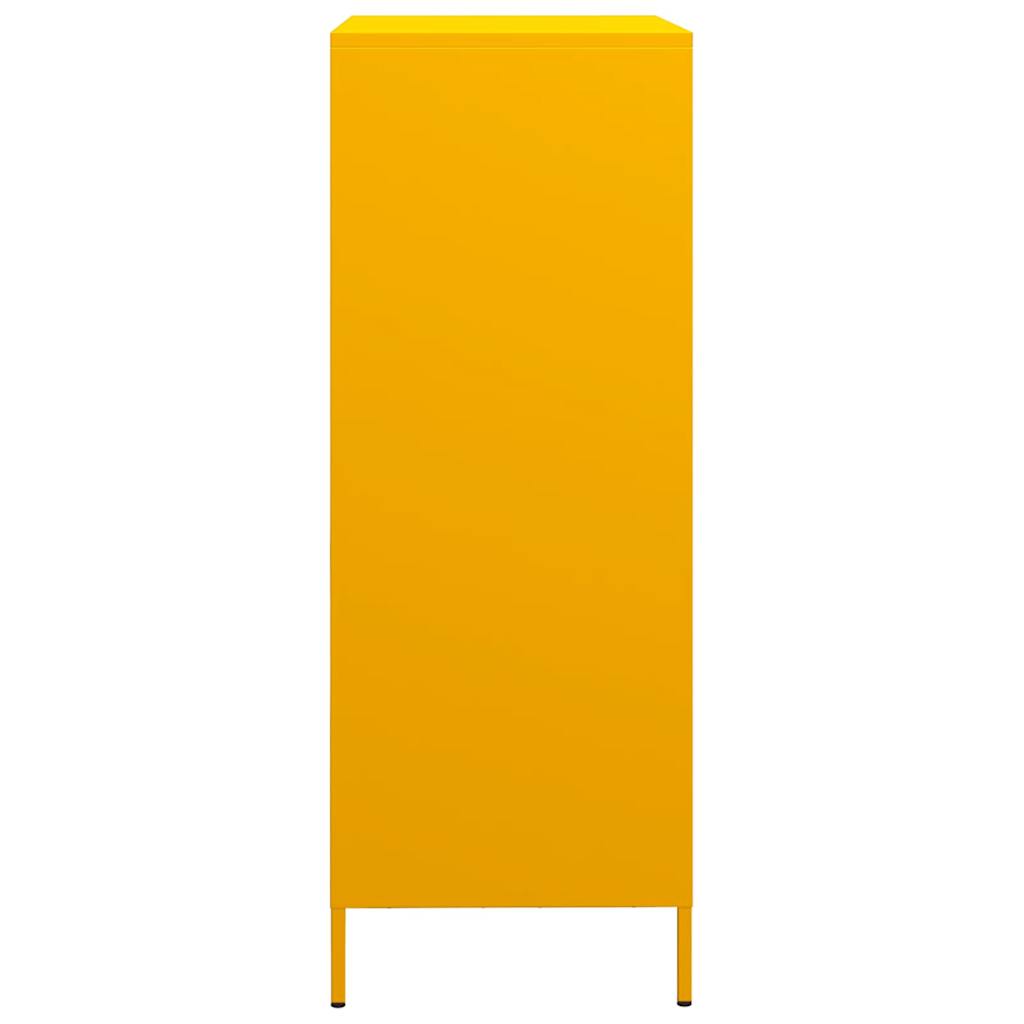 Aparador acero amarillo mostaza 68x39x101,5 cm