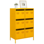 Aparador acero amarillo mostaza 68x39x101,5 cm