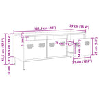 Mueble de TV acero laminado en frío antracita 101,5x39x43,5 cm