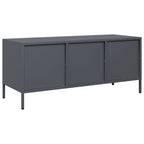 Mueble de TV acero laminado en frío antracita 101,5x39x43,5 cm