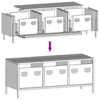 Mueble de TV acero laminado en frío antracita 101,5x39x43,5 cm