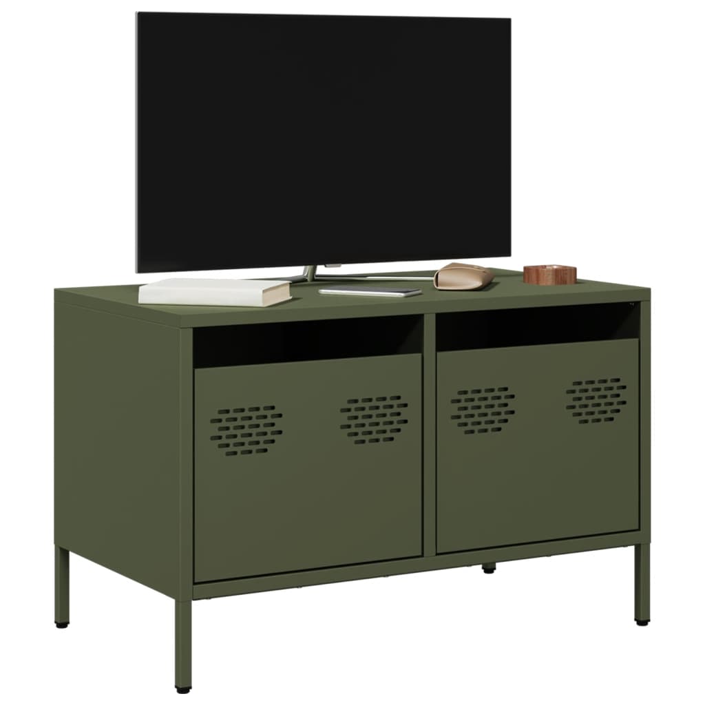 Mueble para TV acero amarillo mostaza 100,5x39x50,5 cm