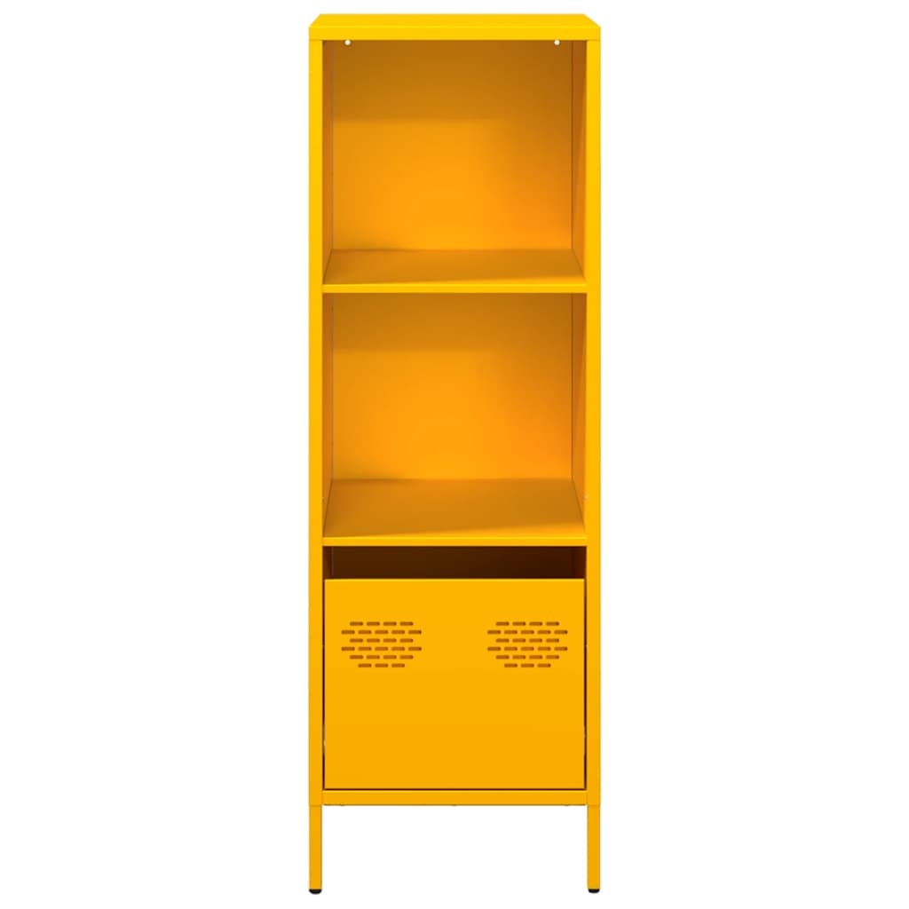 Aparador de acero amarillo mostaza 35x39x103,5 cm