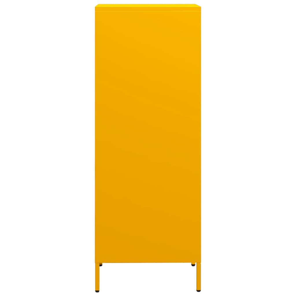 Aparador de acero amarillo mostaza 35x39x103,5 cm