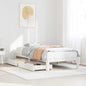 Estrutura de cama com cabeceira em madeira maciça de pinho branco 180x200 cm