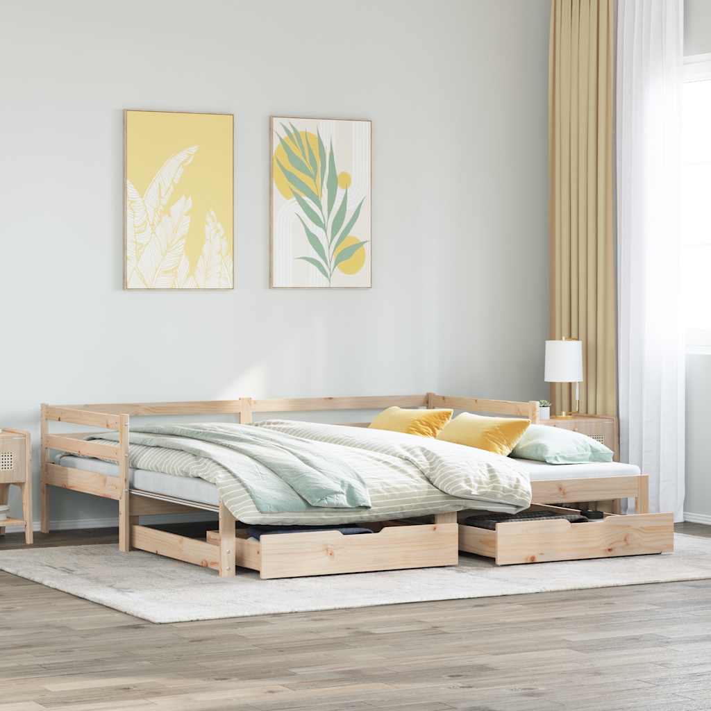 Diván con nido sin colchón blanco 100x190 cm acero