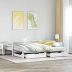 Diván con nido sin colchón blanco 100x190 cm acero