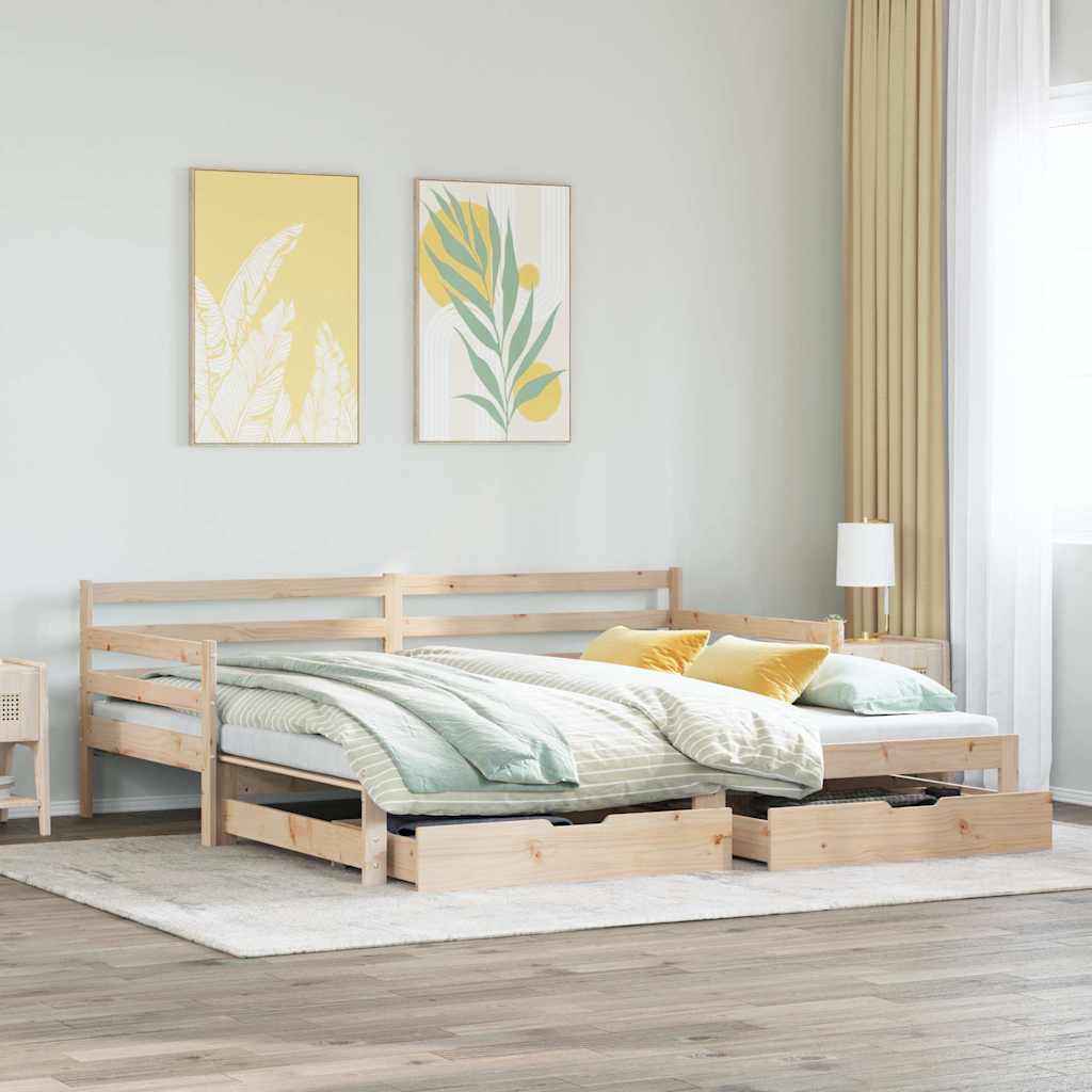 Diván con nido sin colchón blanco 100x190 cm acero