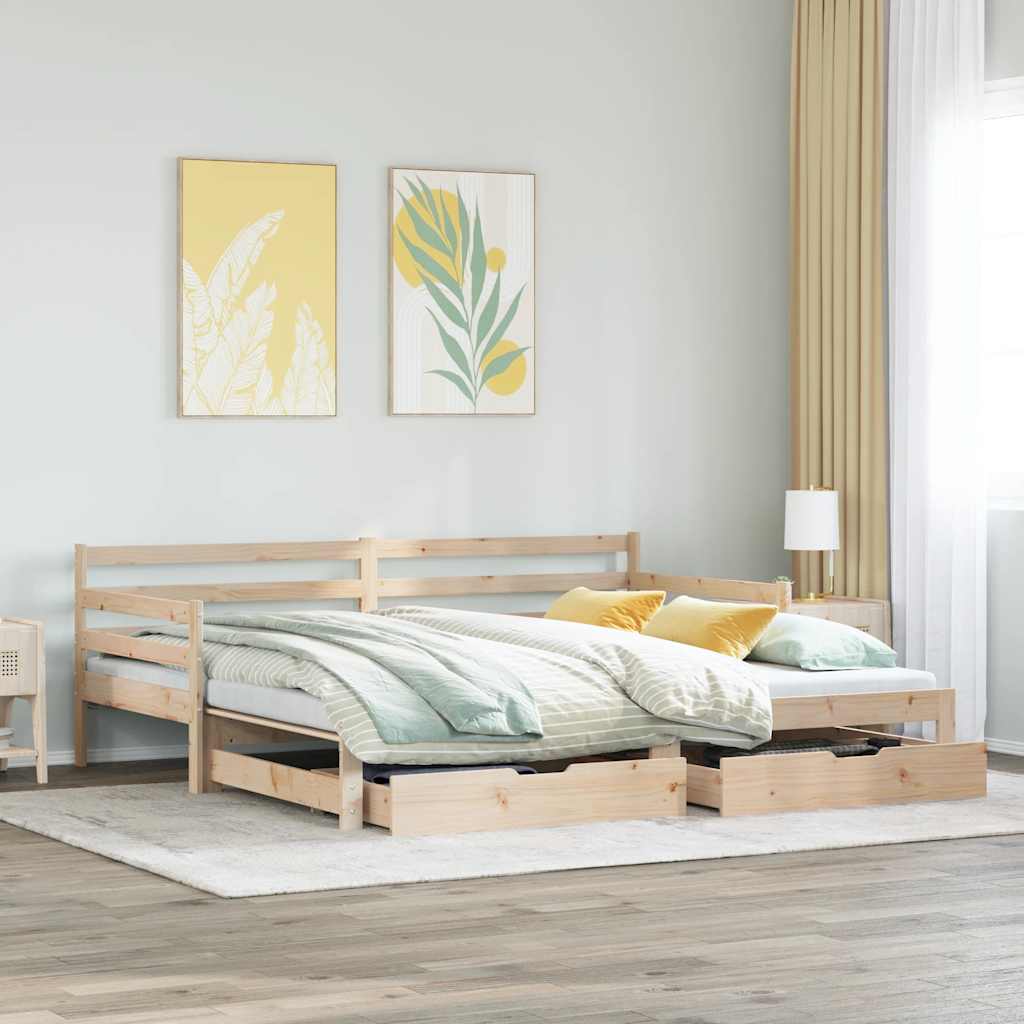 Diván con nido sin colchón blanco 100x190 cm acero
