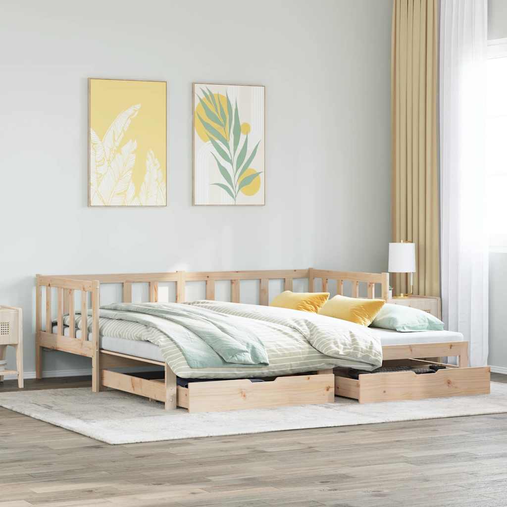 Diván con nido sin colchón blanco 100x190 cm acero
