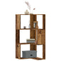 Estantería de esquina 3 niveles madera blanco 50x50x102 cm