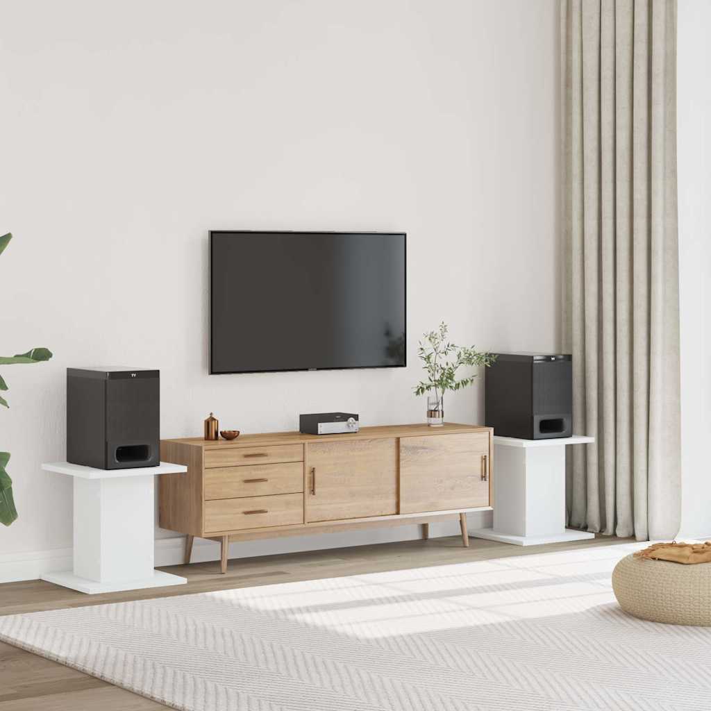 Soportes altavoces 2 uds madera gris hormigón 30x30x40 cm