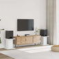 Soportes altavoces 2 uds madera gris hormigón 30x30x40 cm