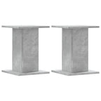 Soportes altavoces 2 uds madera gris hormigón 30x30x40 cm