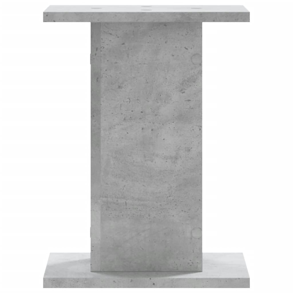 Soportes altavoces 2 uds madera gris hormigón 30x30x40 cm