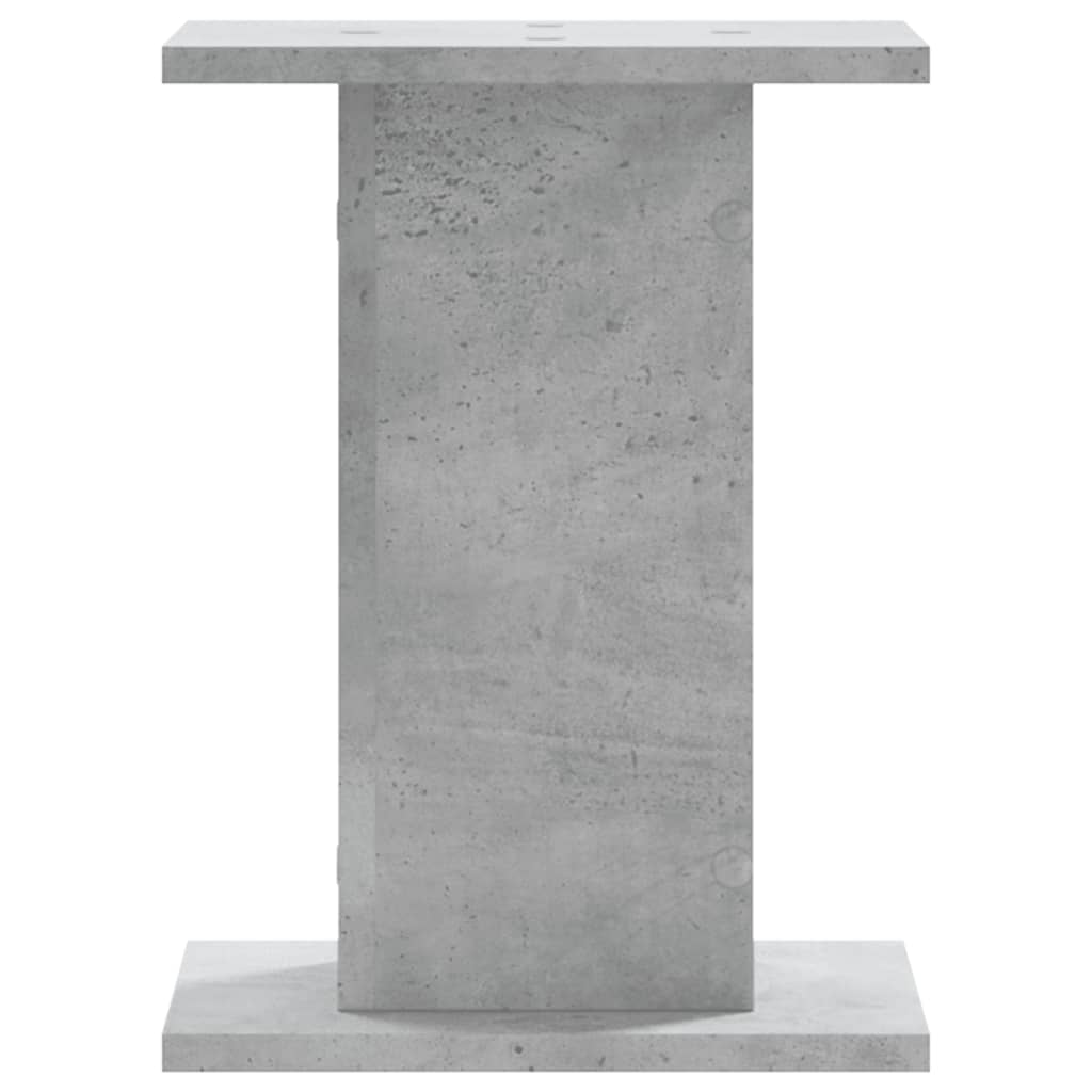 Soportes altavoces 2 uds madera gris hormigón 30x30x40 cm
