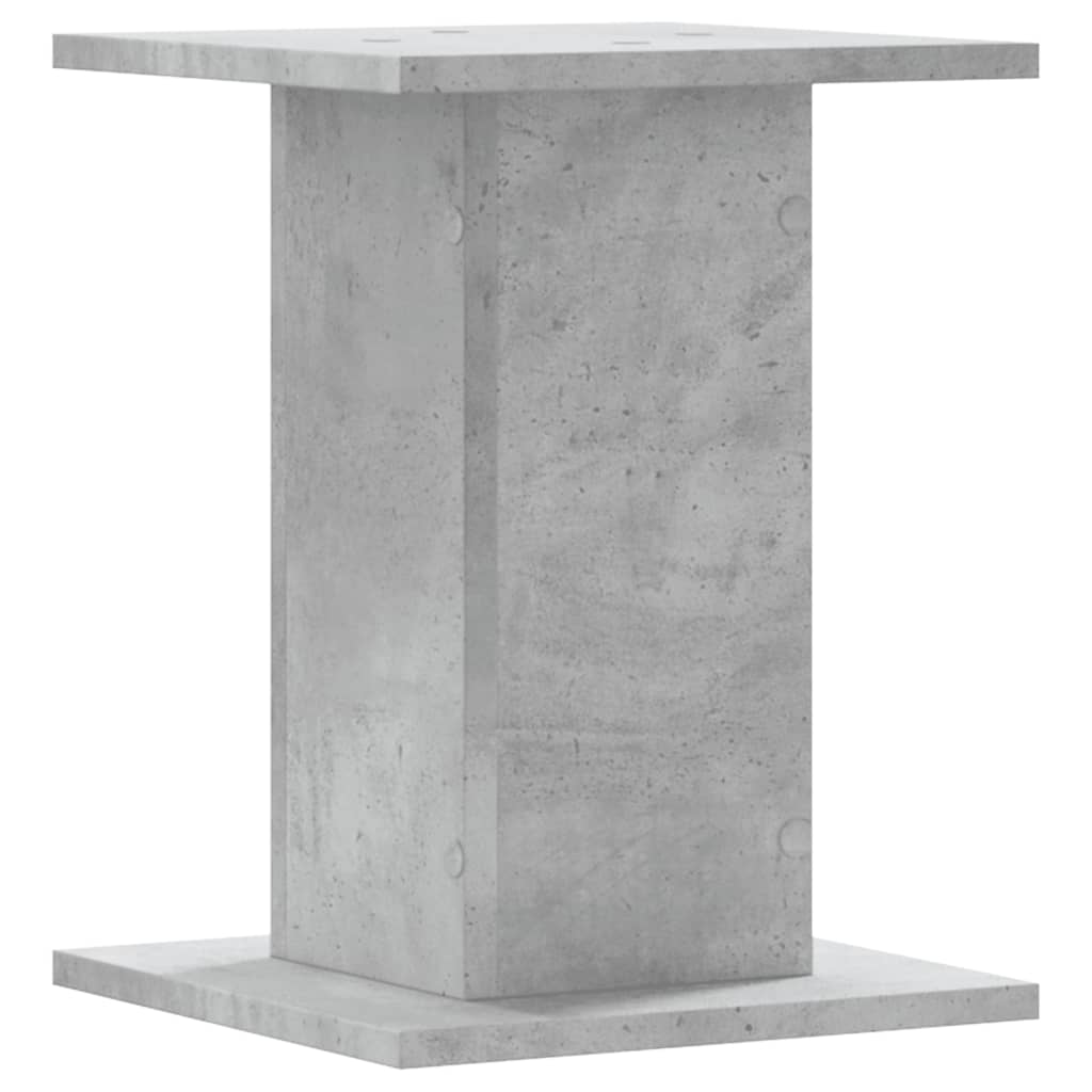 Soportes altavoces 2 uds madera gris hormigón 30x30x40 cm