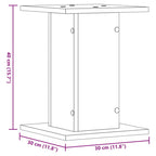 Soportes altavoces 2 uds madera gris hormigón 30x30x40 cm