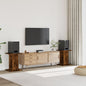 Soportes altavoces 2 uds madera gris hormigón 30x30x40 cm