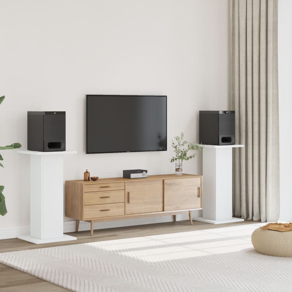 Soportes altavoces 2 uds madera gris hormigón 30x30x40 cm