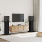 Soportes altavoces 2 uds madera gris hormigón 30x30x40 cm