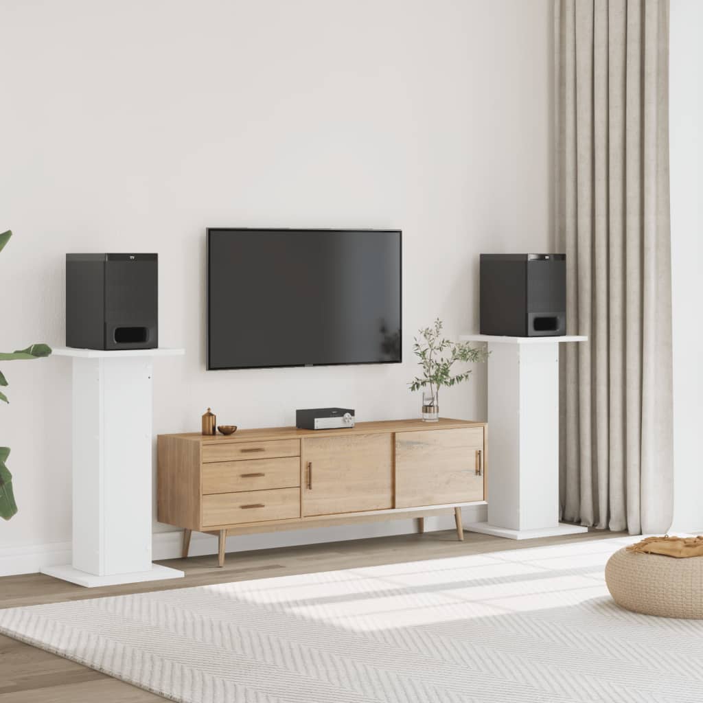 Soportes altavoces 2 uds madera gris hormigón 30x30x40 cm