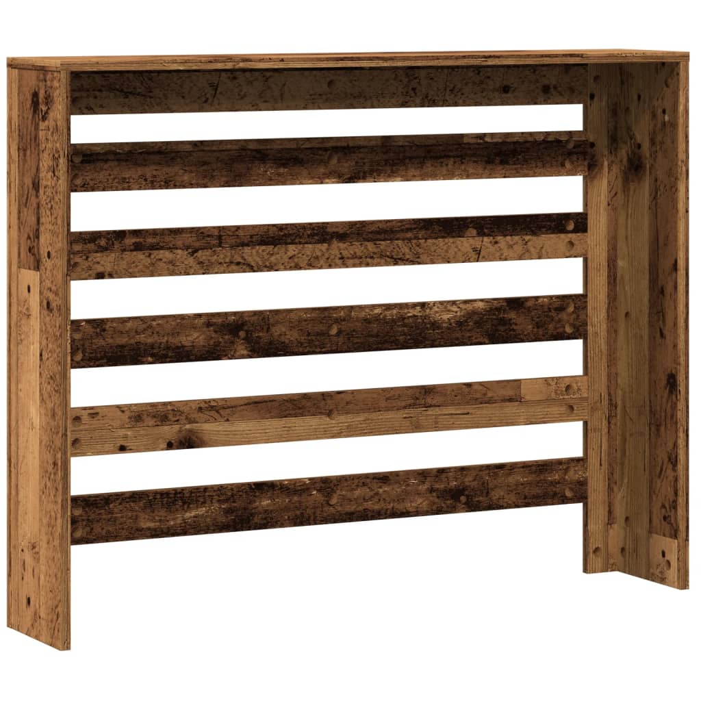 Cubierta de radiador madera color envejecido 104x20x82 cm