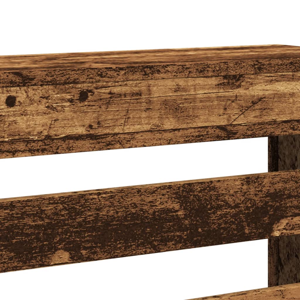Cubierta de radiador madera color envejecido 104x20x82 cm
