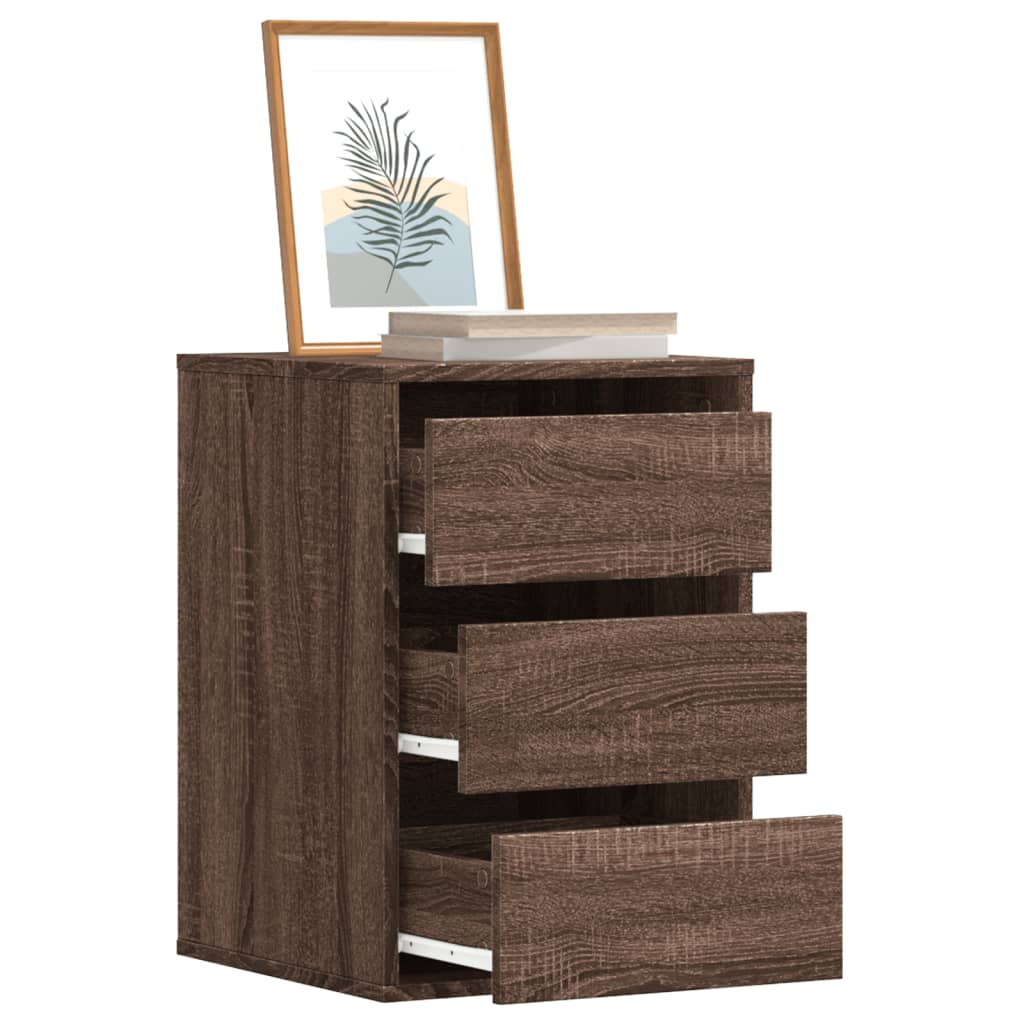 Cajonera de esquina madera de ingeniería blanca 40x41x76 cm