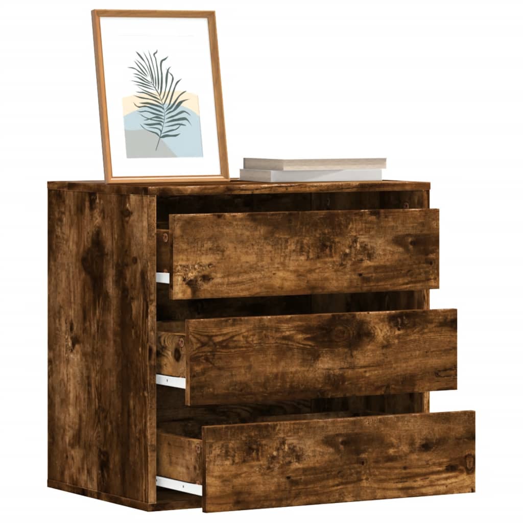 Cajonera de esquina madera de ingeniería blanca 40x41x76 cm