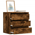 Cajonera de esquina madera de ingeniería blanca 40x41x76 cm