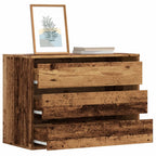 Cajonera de esquina madera de ingeniería blanca 40x41x76 cm