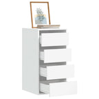 Cajonera de esquina madera de ingeniería blanca 40x41x76 cm