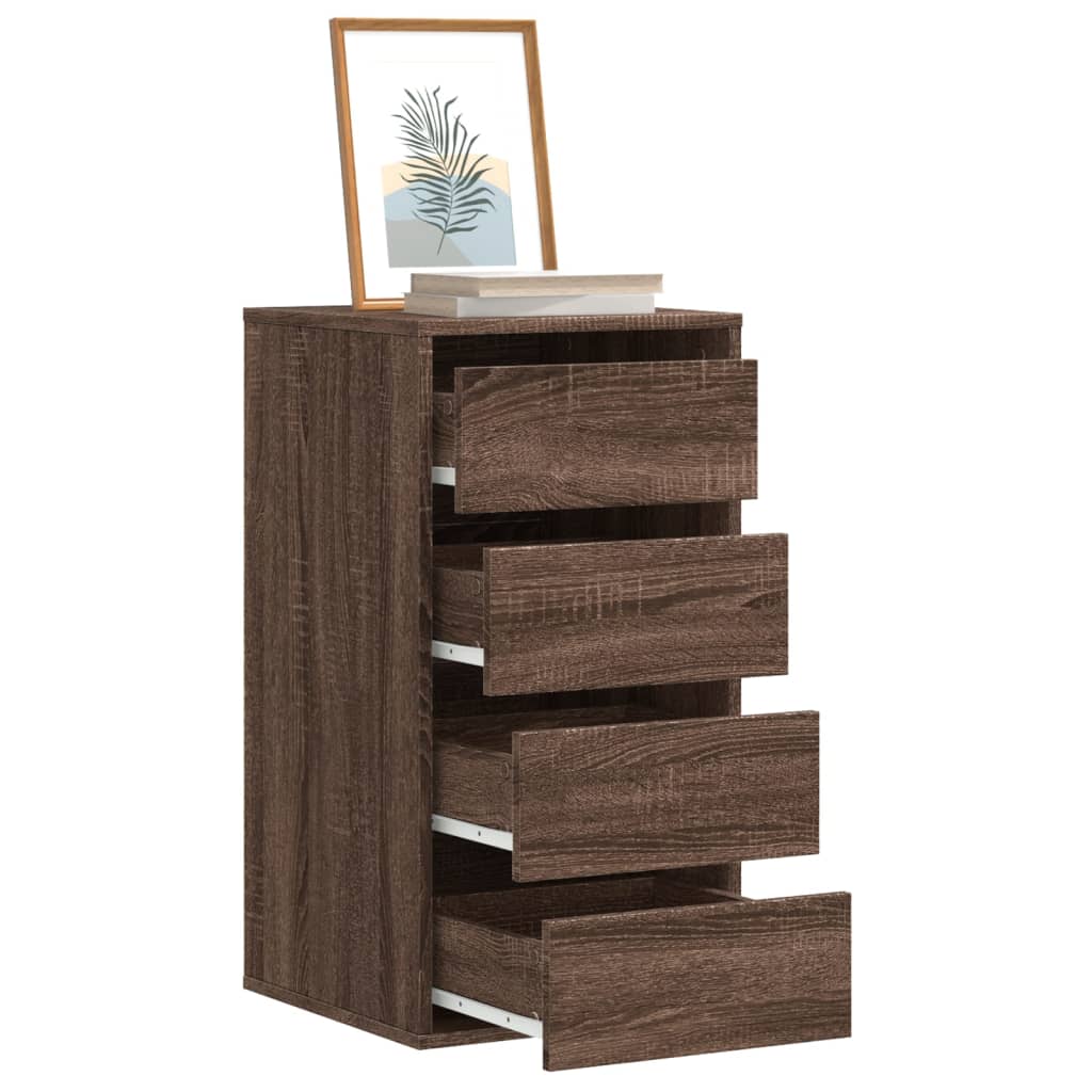 Cajonera de esquina madera de ingeniería blanca 40x41x76 cm