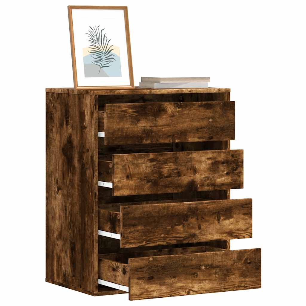 Cajonera de esquina madera de ingeniería blanca 40x41x76 cm